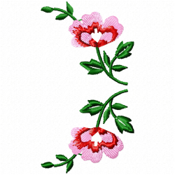 Flowers And Tree Embroidery Design 10